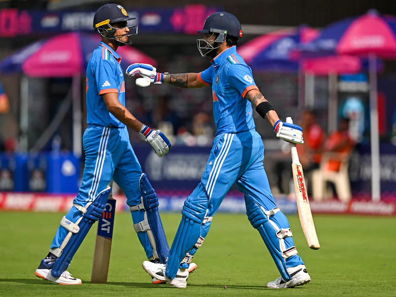 Gill, Kohli power India to strong total.