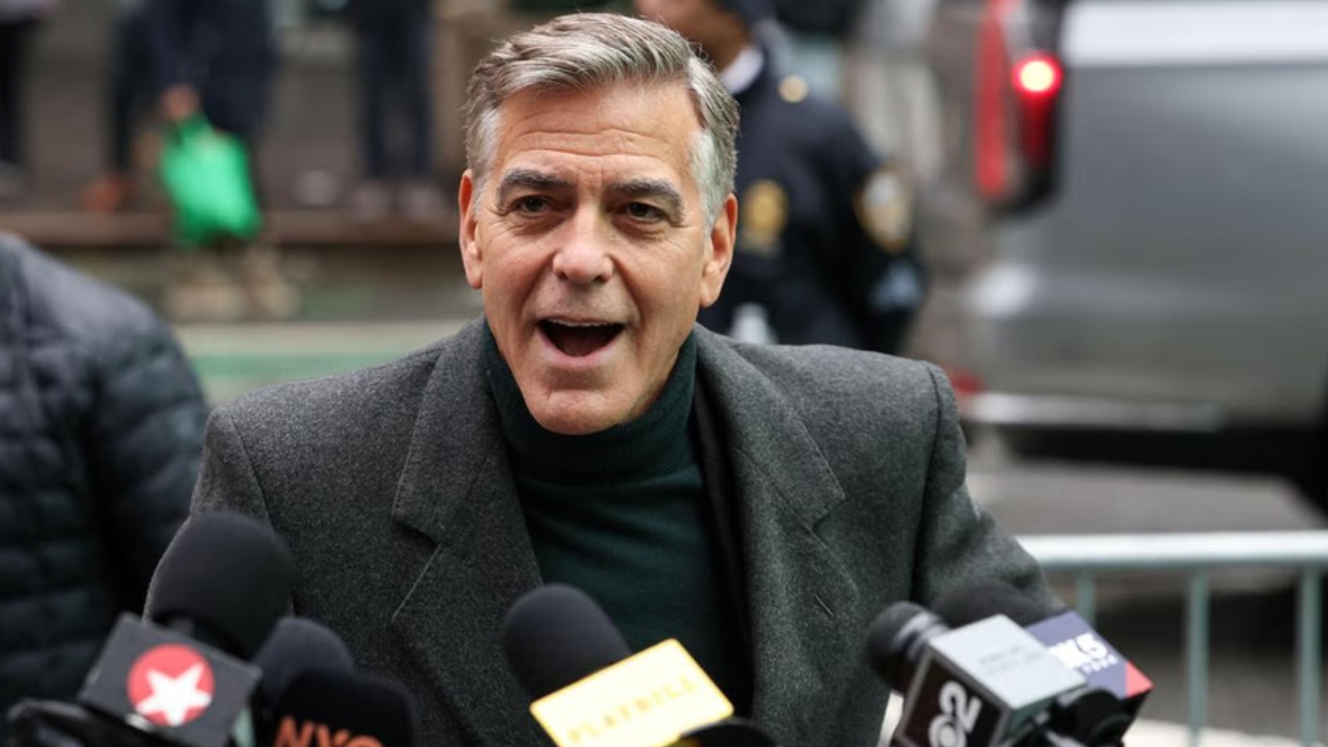 George Clooney Stuns in NYC Ahead of Broadway Debut