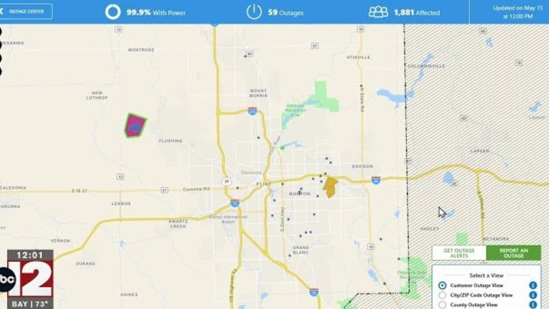 consumers energy outage